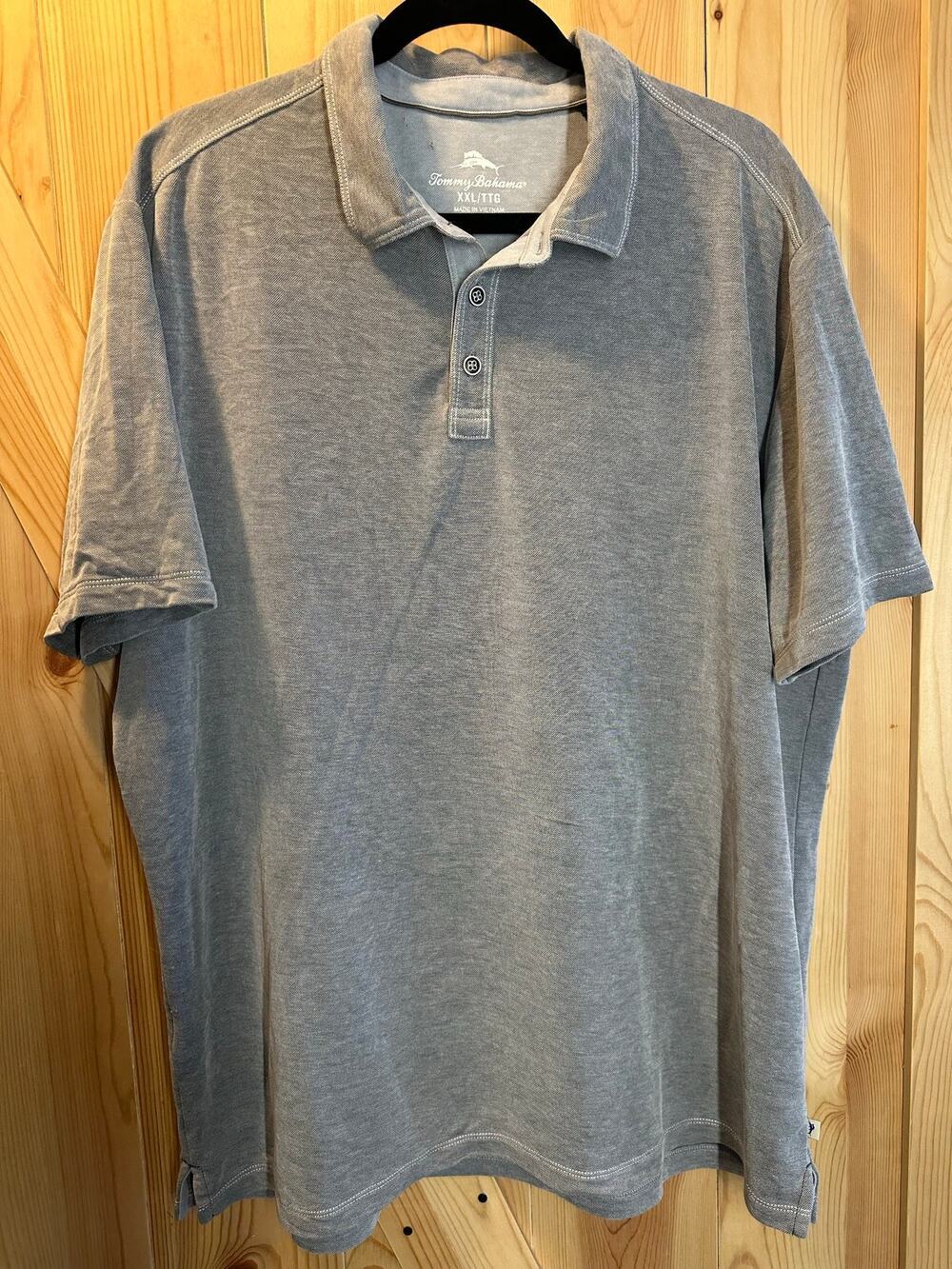 Tommy Bahama Men's Short Sleeve Polo Shirt XXL
Gray Tencel Lyocell Blend